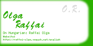 olga raffai business card